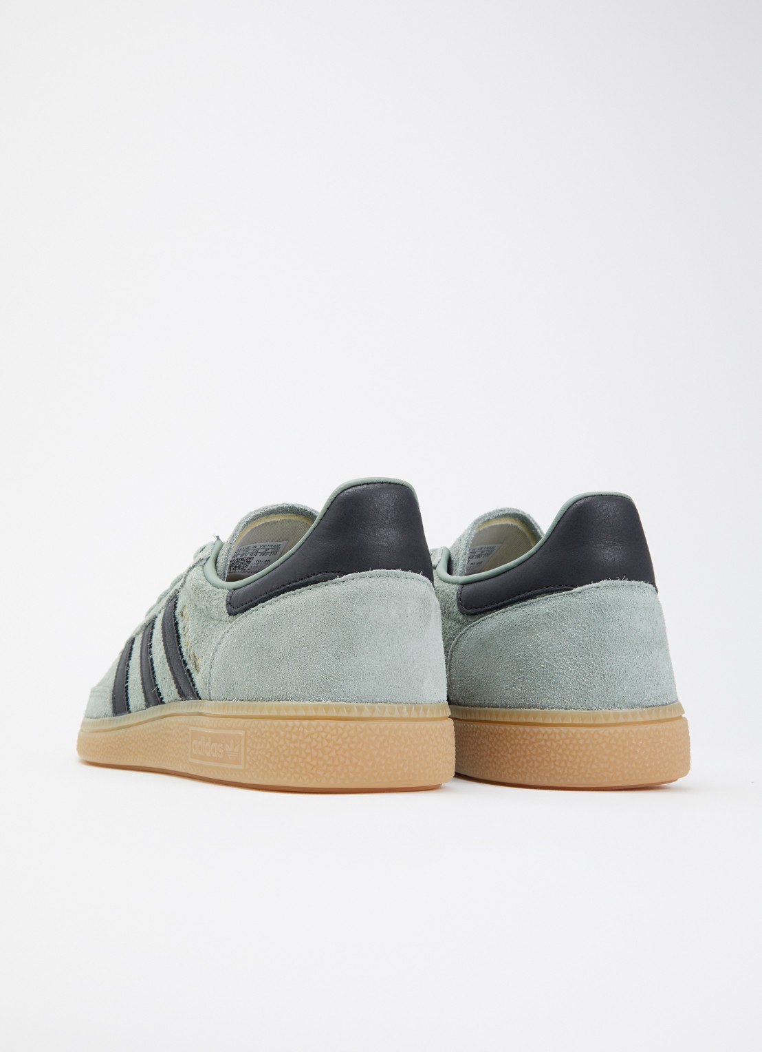 Adidas Handball Spezial sneaker van suéde met leren details  - achterkant blauwgrijs