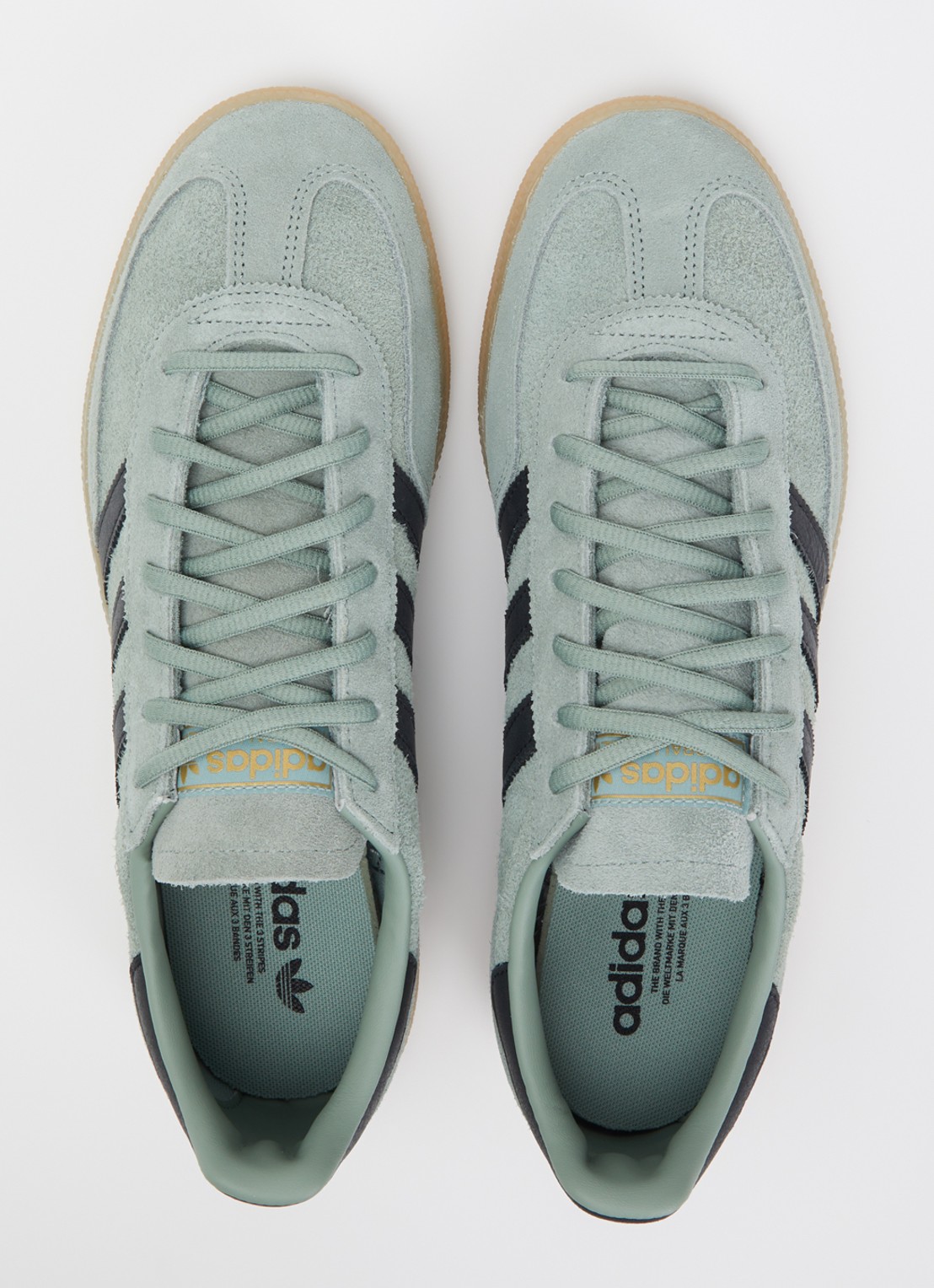 Adidas Handball Spezial sneaker van suéde met leren details  - detail 4 blauwgrijs