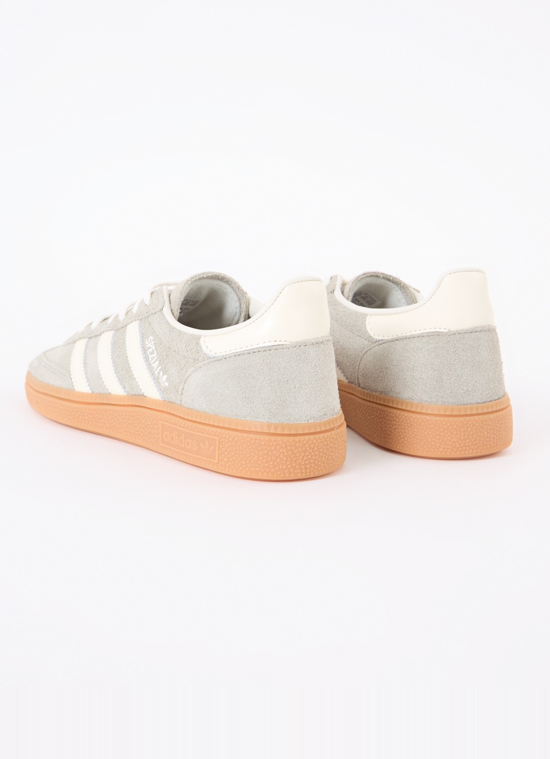 Adidas Handball Spezial sneaker van suède - achterkant lichtgrijs