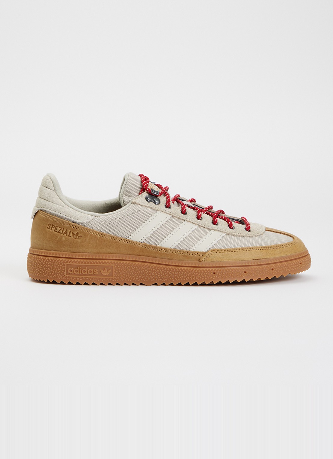 Adidas Handball Spezial WTR sneaker met details van suède - voorkant 5 beige