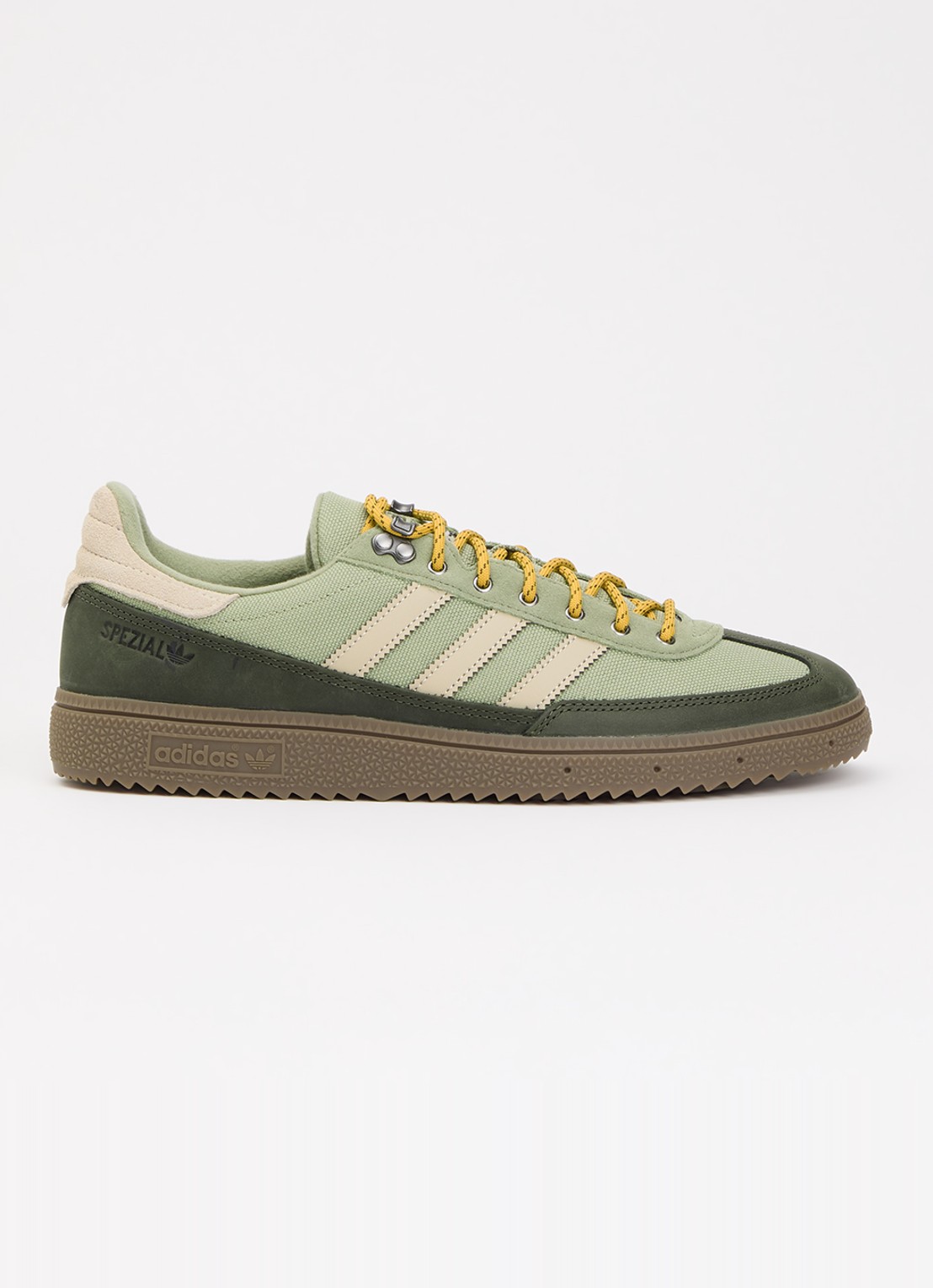 Adidas Handball Spezial WTR sneaker met details van suède - voorkant 5 groen