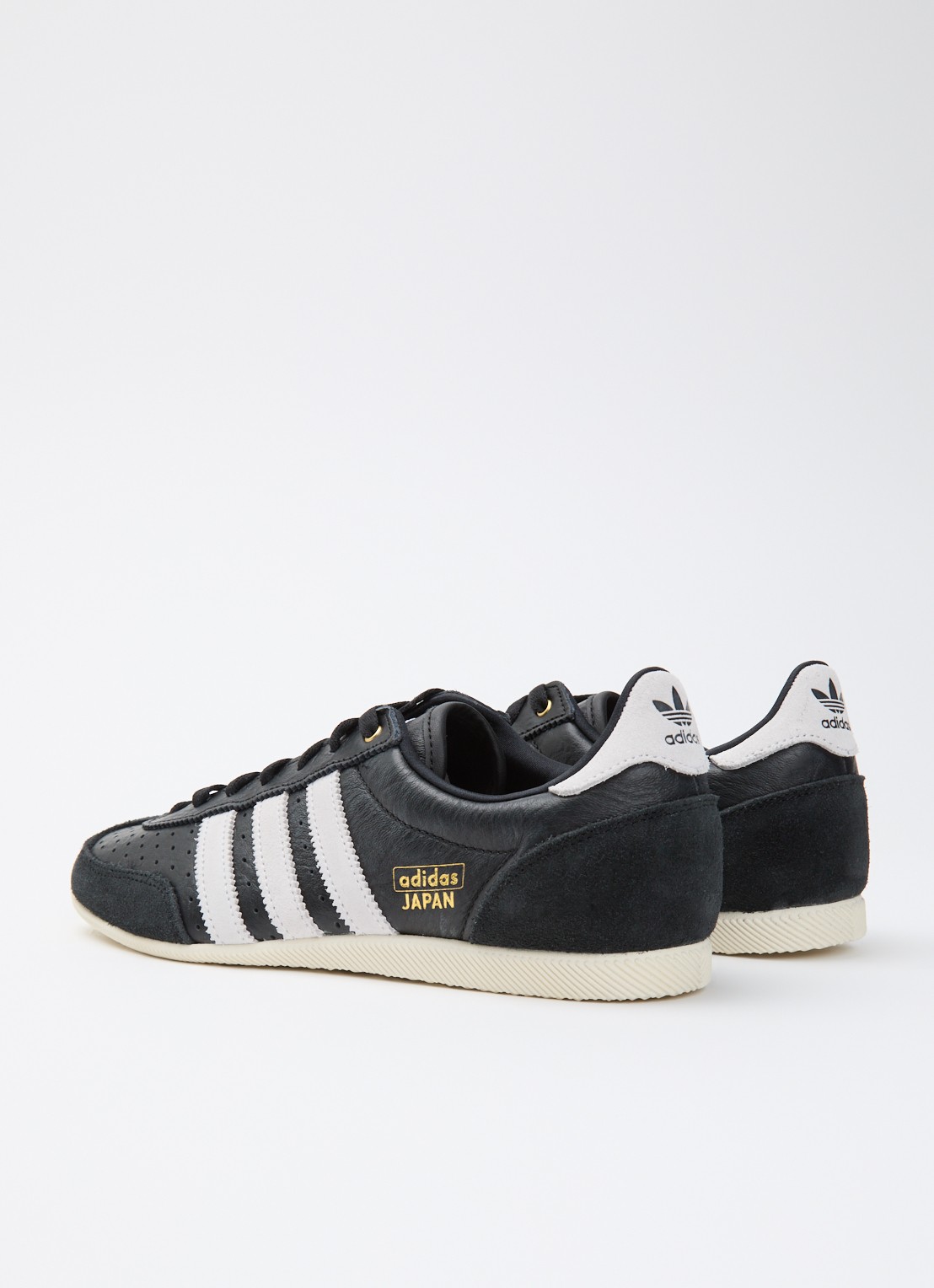 Adidas Japan sneaker van leer met suède details - achterkant 4 zwart