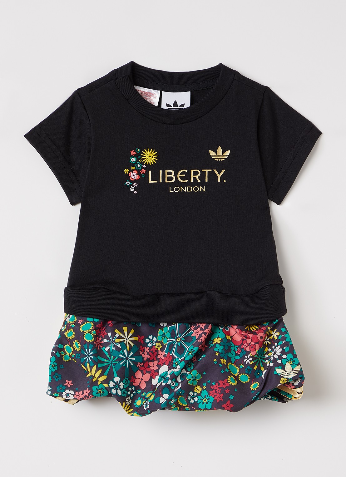 Adidas Jurk met logoprint - voorkant 2 zwart