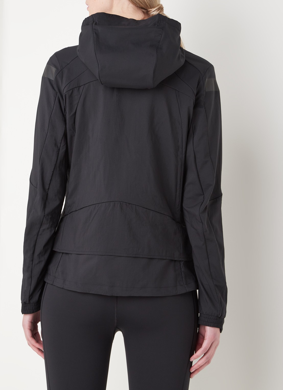 adidas Marathon packaway hardloop jack met capuchon - achterkant 4 zwart