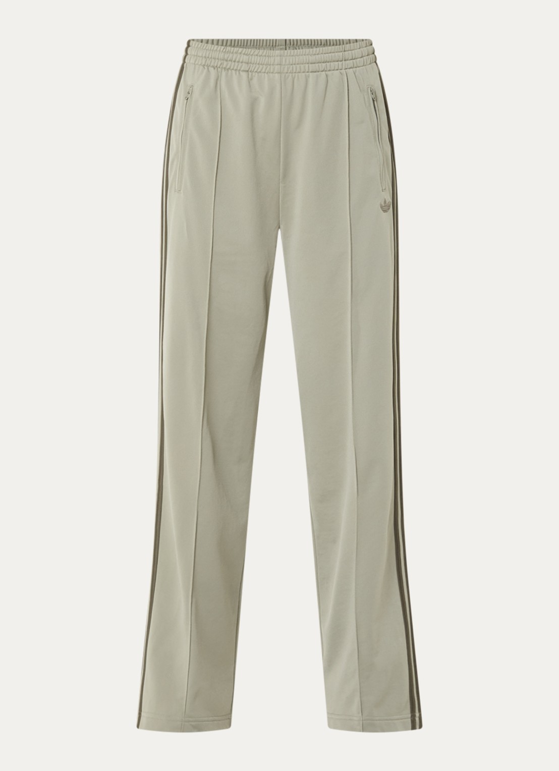 adidas Mid waist loose fit joggingbroek met ritszakken - voorkant 2 lindegroen