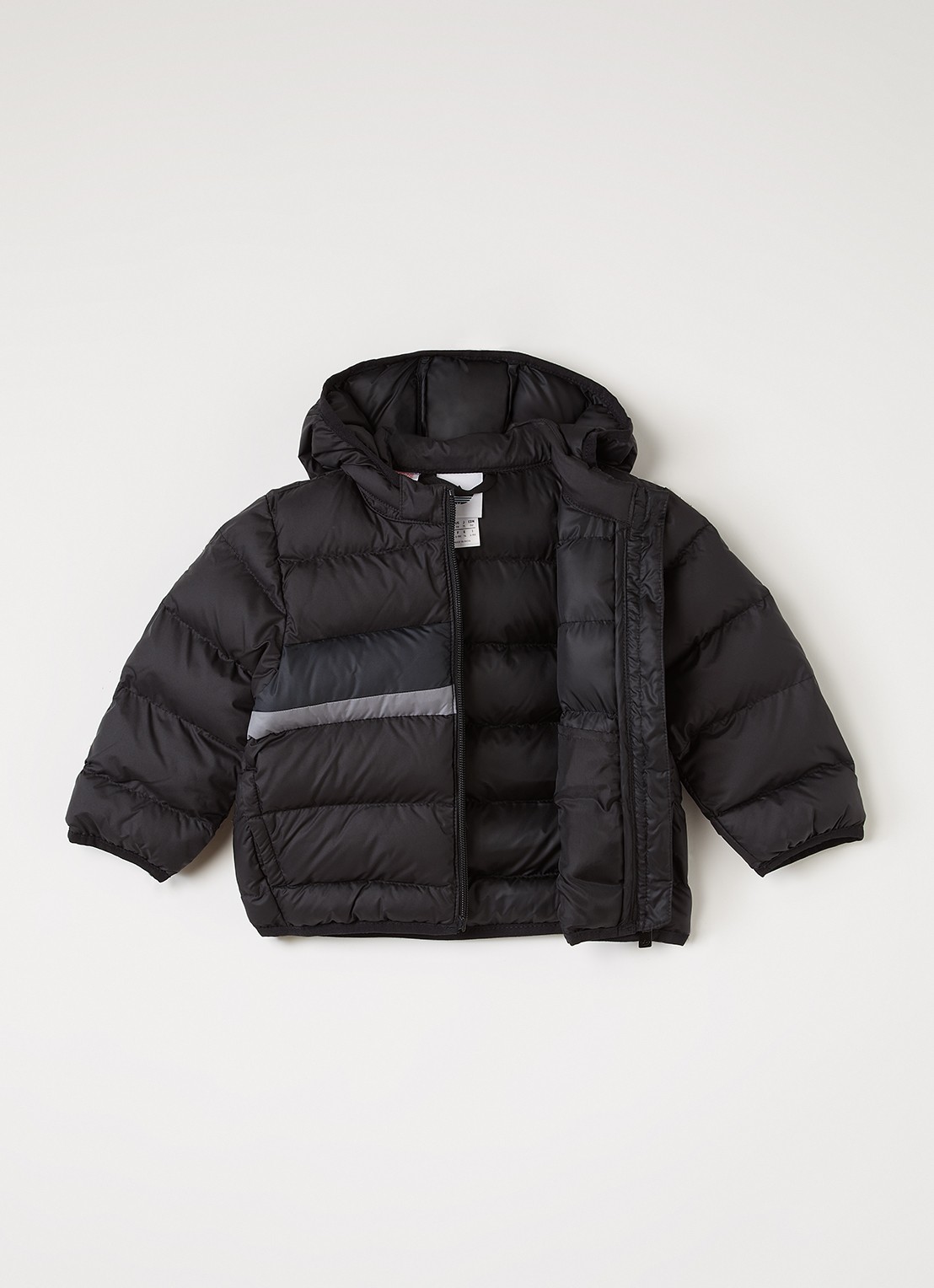 Adidas Puffer jack met logo - voorkant 2 zwart