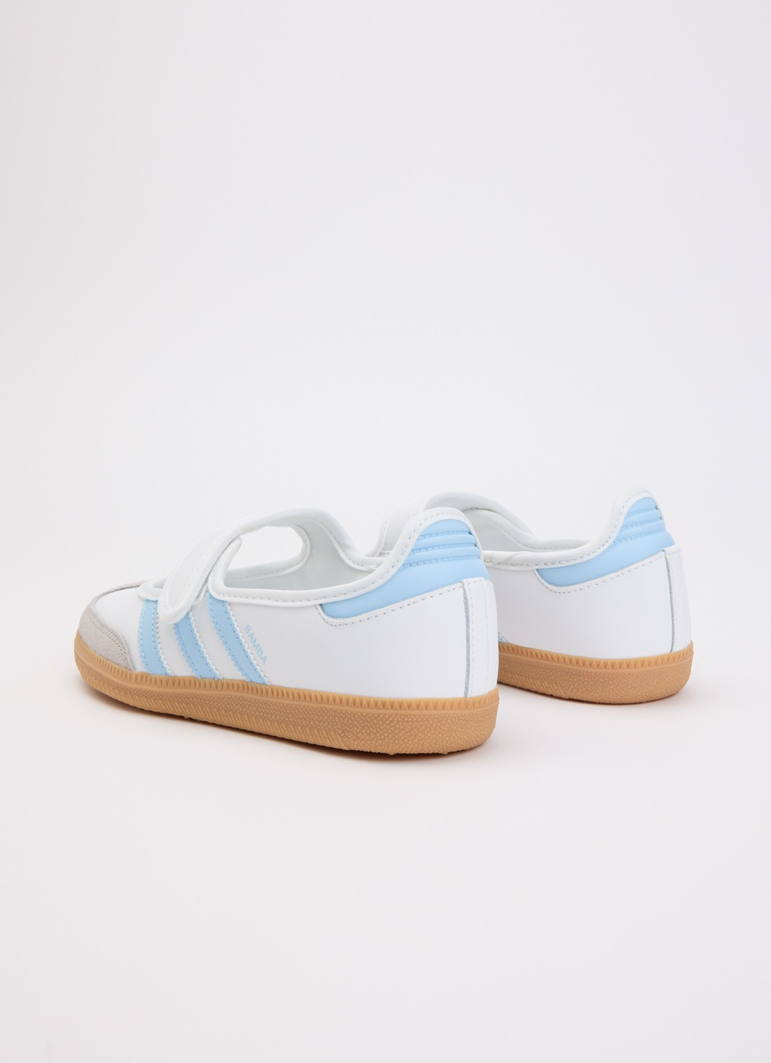 Adidas Samba Jane sneaker van leer met details van suède - achterkant wit