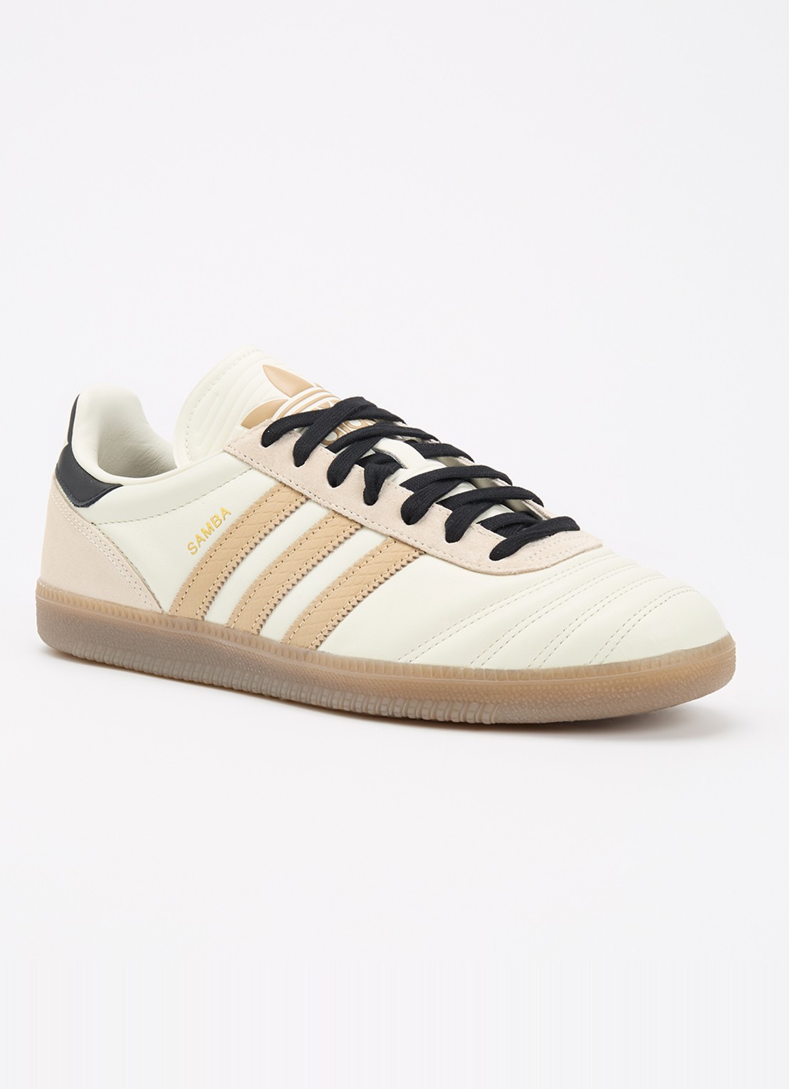 Adidas Samba JP sneaker van leer met details van suède - voorkant 2 gebroken wit