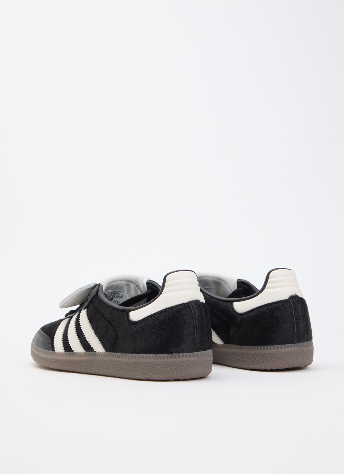 Adidas Samba LT sneaker van leer met ponyhair - achterkant 5 zwart