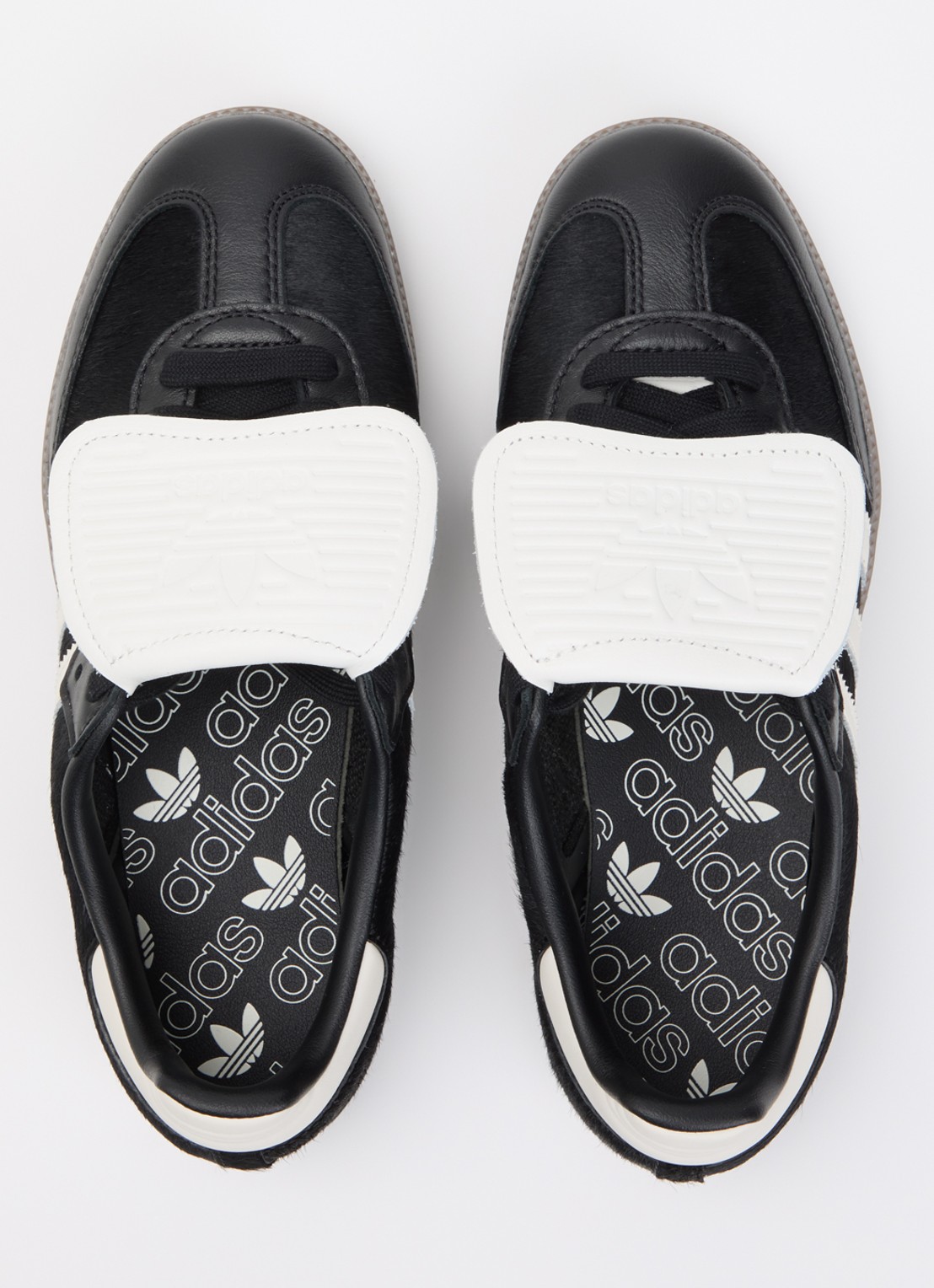 Adidas Samba LT sneaker van leer met ponyhair - detail 3 zwart