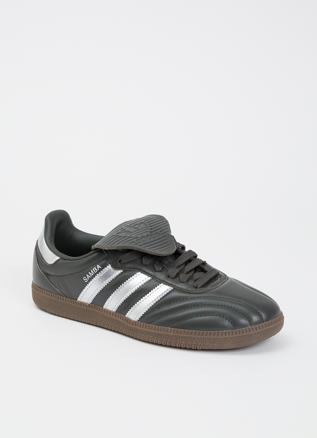 Adidas Samba LT sneaker van leer - voorkant 5 donkergroen