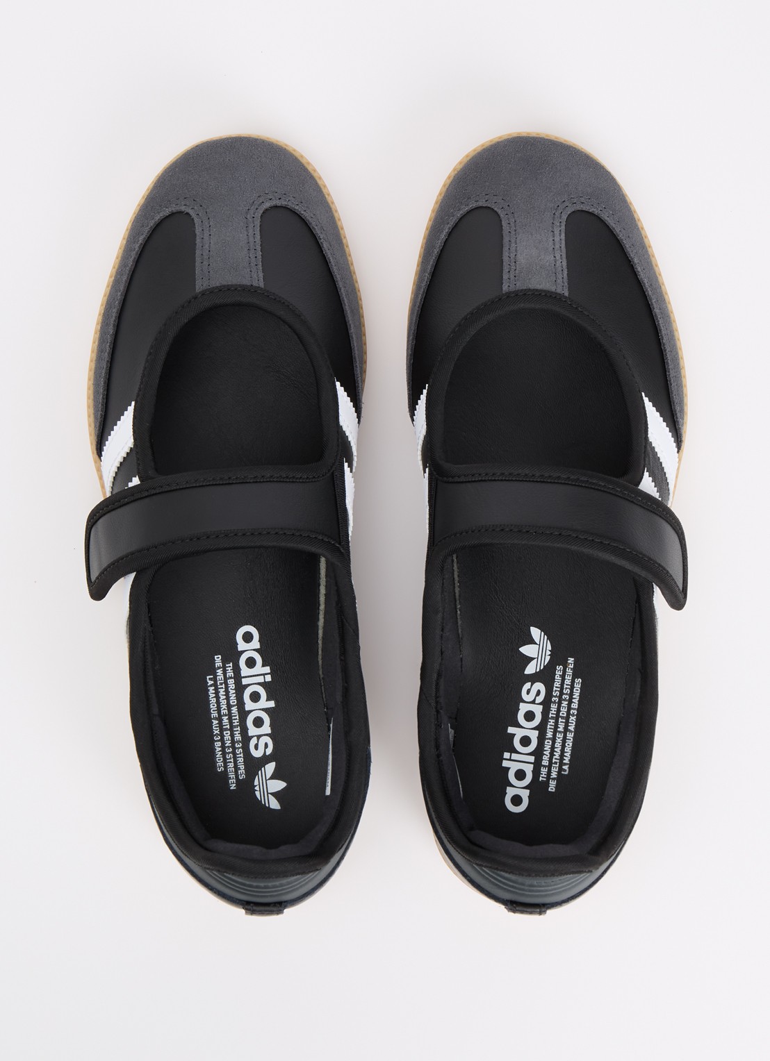 Adidas Samba OG ballerina van leer met logo - detail 2 zwart
