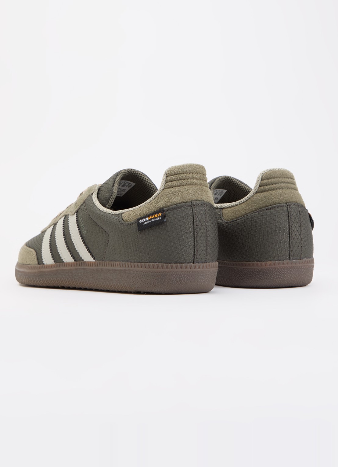 Adidas Samba OG sneaker met details van suède - achterkant 4 legergroen