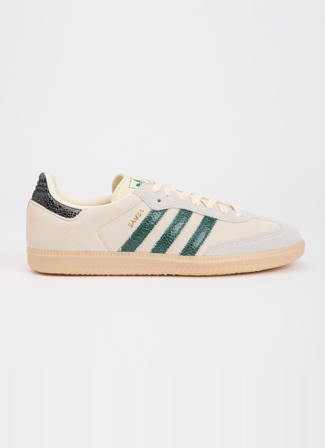Adidas Samba OG sneaker met logo - voorkant 4 gebroken wit
