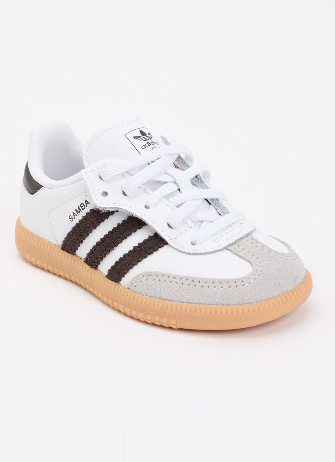 Adidas Samba OG sneaker van leer met details van suède - voorkant 3 wit