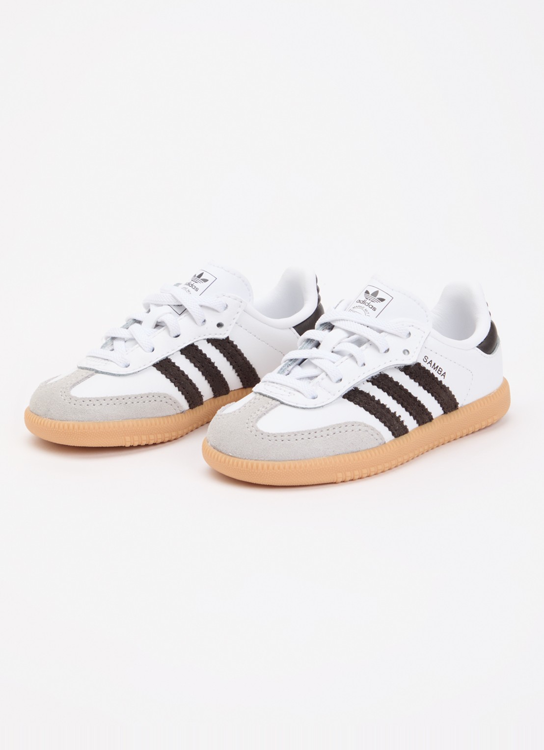 Adidas Samba OG sneaker van leer met details van suède - voorkant 4 wit