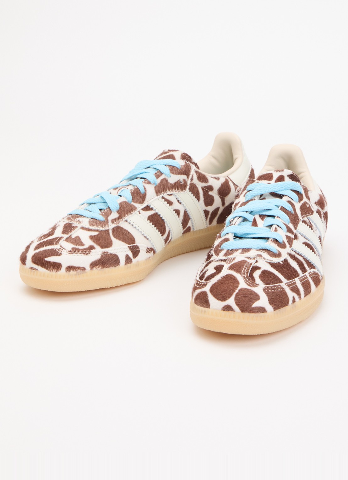 Adidas Samba OG sneaker van leer met dierenprint  - detail 3 lichtbruin