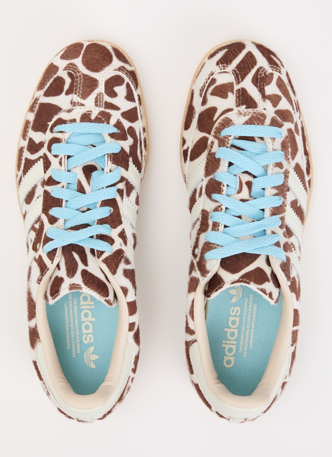 Adidas Samba OG sneaker van leer met dierenprint  - detail 4 lichtbruin