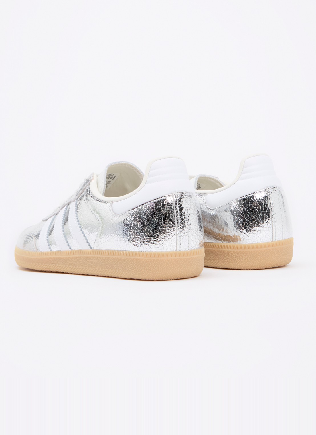 Adidas Samba OG sneaker van leer met lakfinish - achterkant 5 zilver