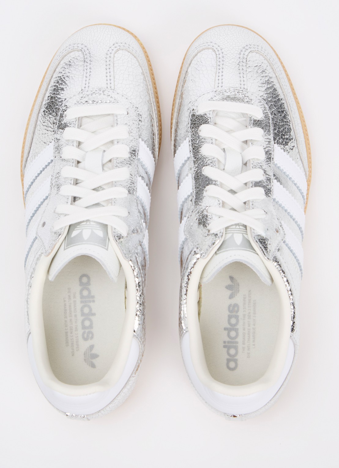 Adidas Samba OG sneaker van leer met lakfinish - detail 3 zilver