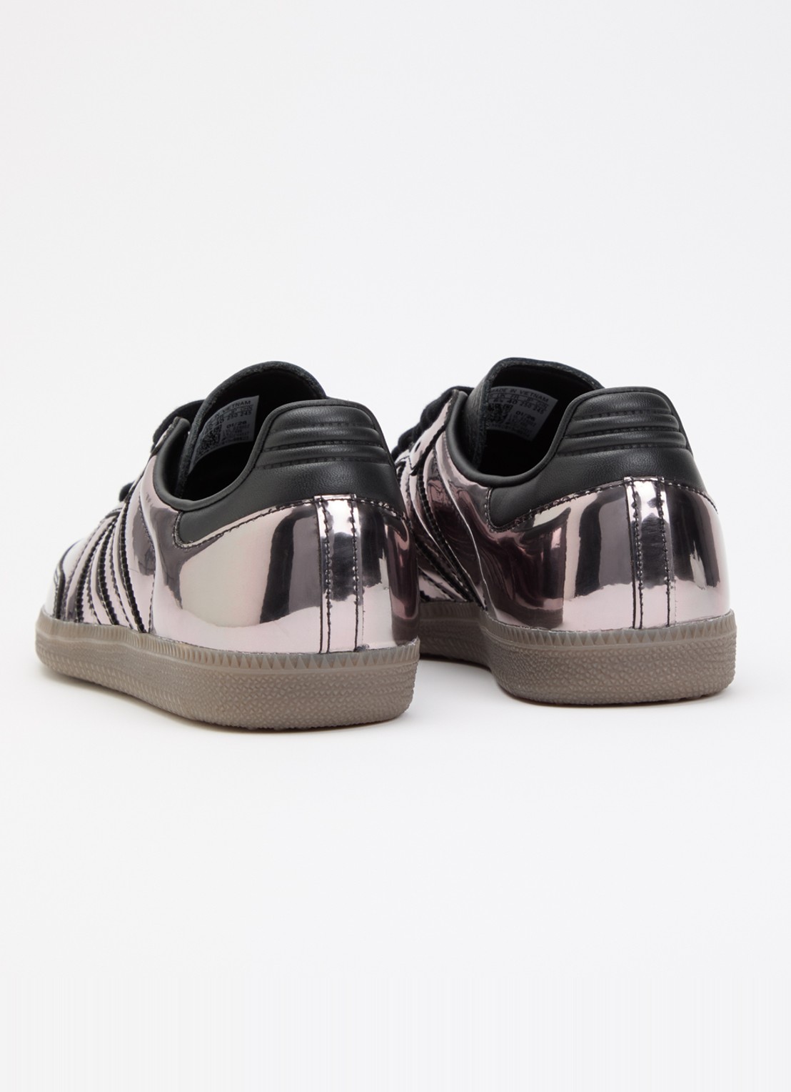 Adidas Samba OG sneaker van leer met lakfinish - achterkant 4 zwart
