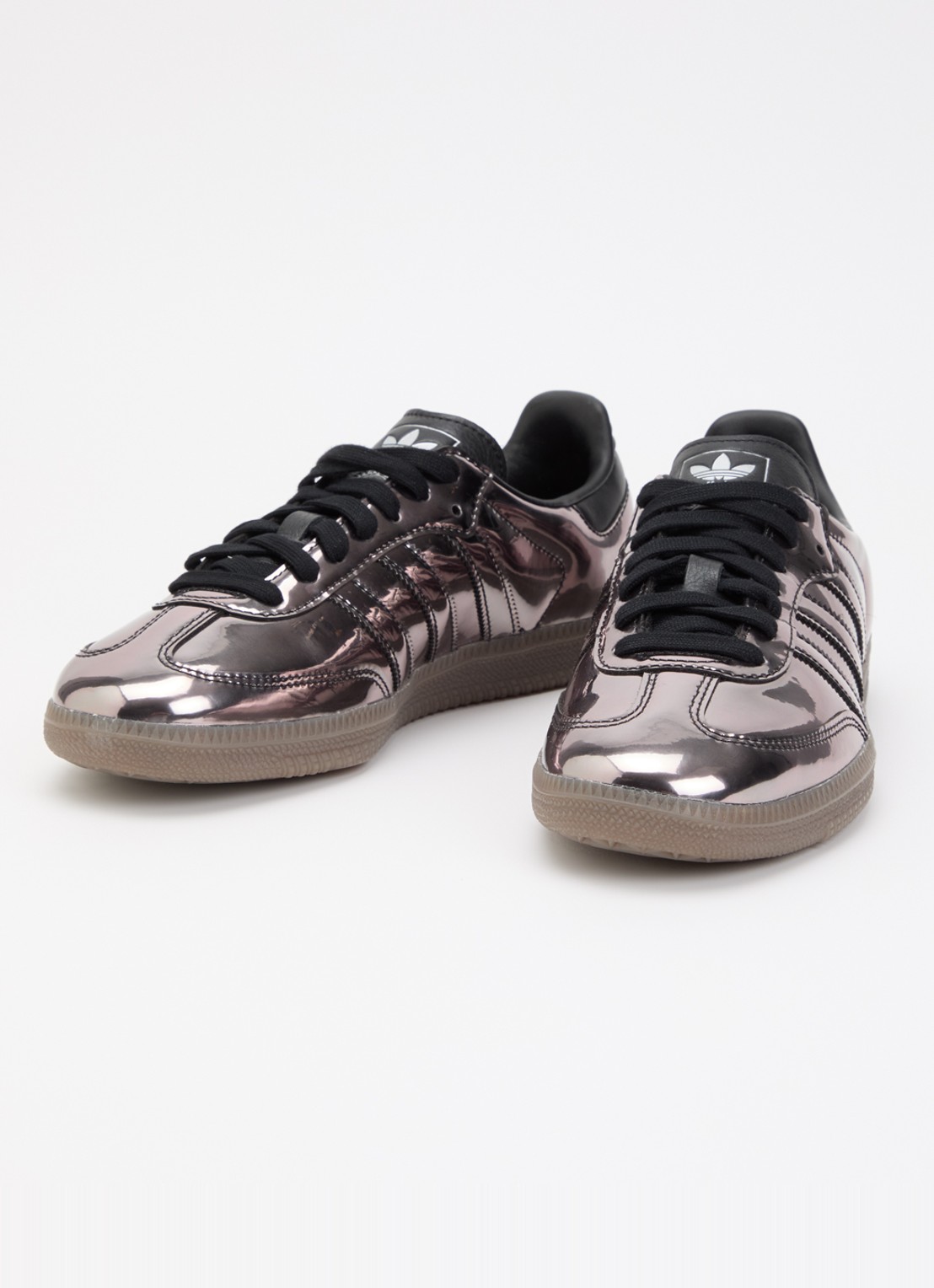Adidas Samba OG sneaker van leer met lakfinish - detail zwart