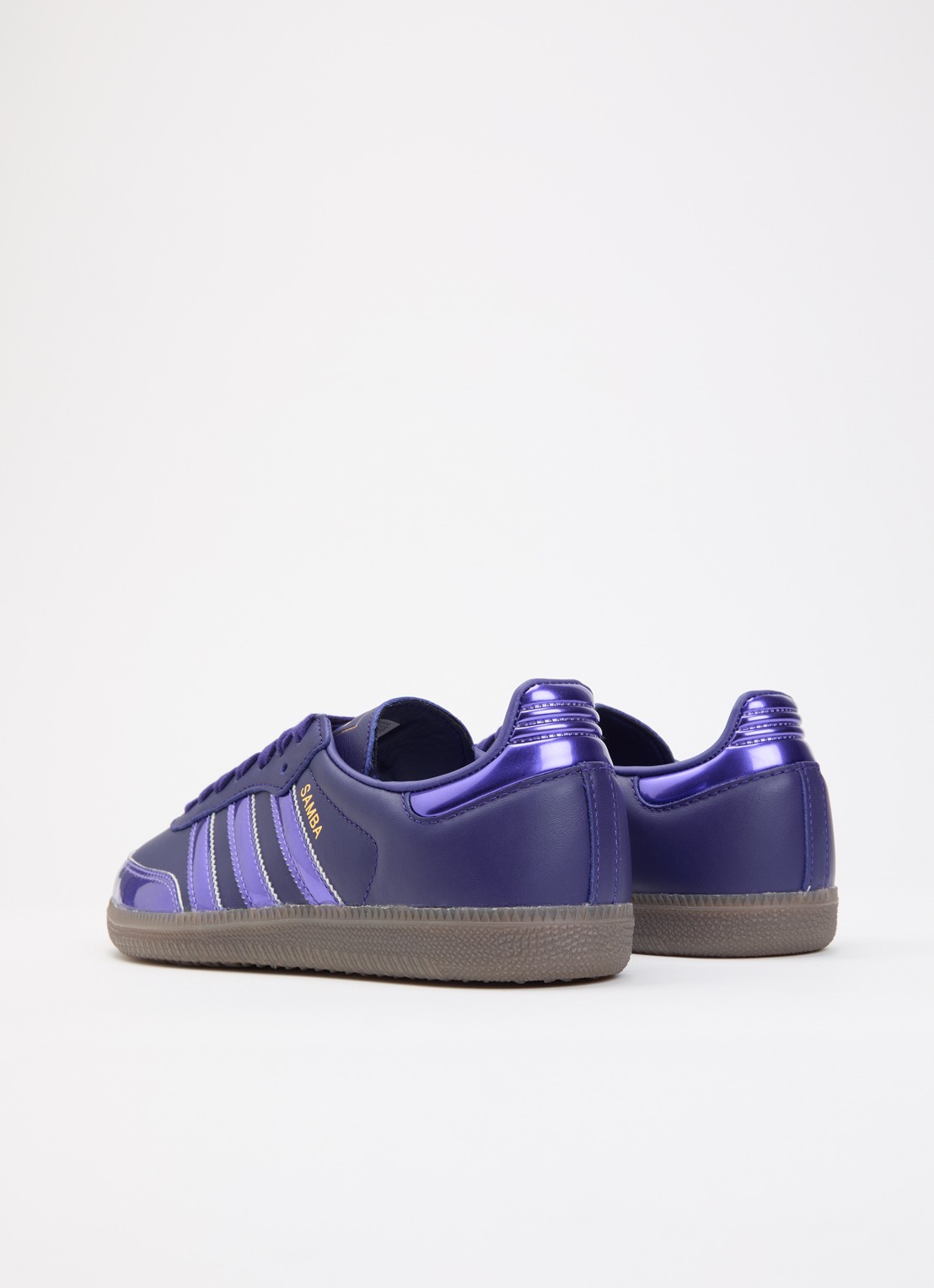 Adidas Samba OG sneaker van leer met metallic details - achterkant 2 paars