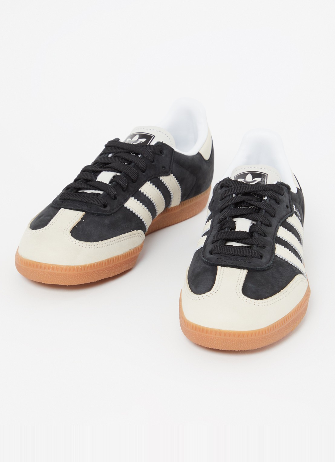 Adidas Samba OG sneaker van leer met suède details  - detail 3 zwart