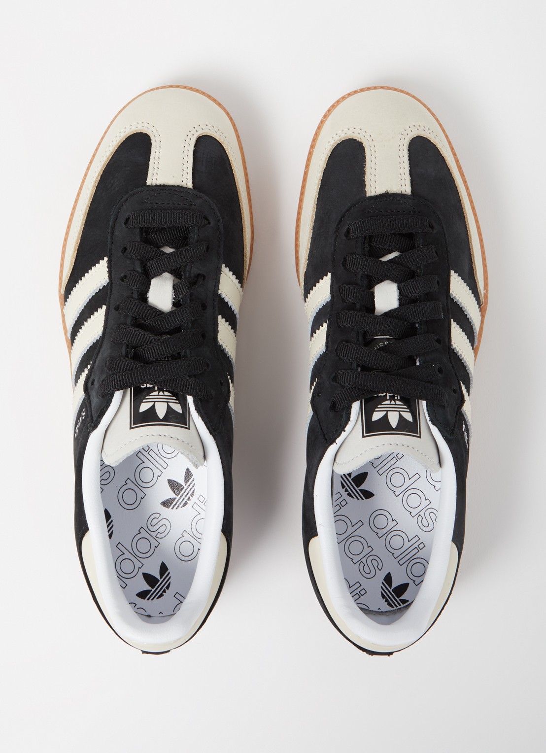 Adidas Samba OG sneaker van leer met suède details  - detail 4 zwart