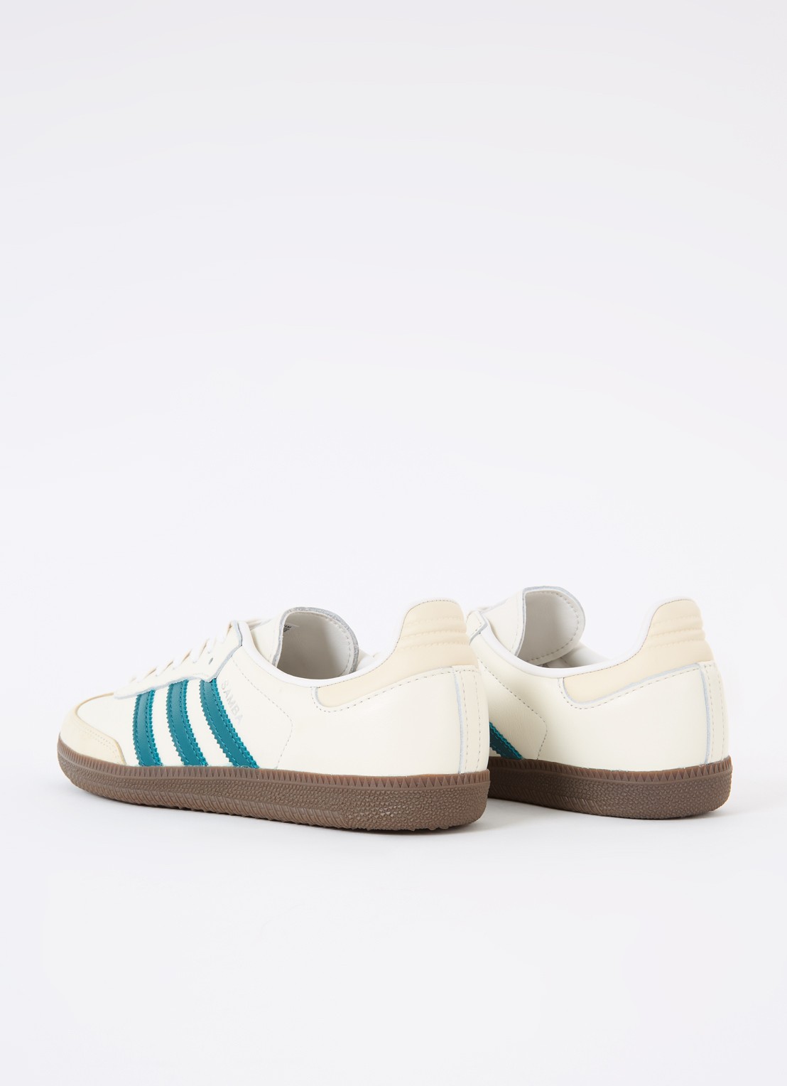 Adidas Samba OG sneaker van leer met suède details  - achterkant 3 creme