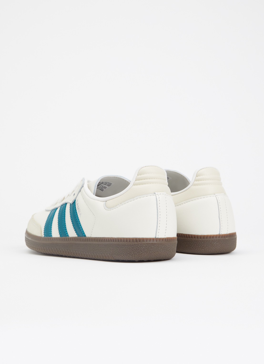 Adidas Samba OG sneaker van leer met suède details  - achterkant 4 creme