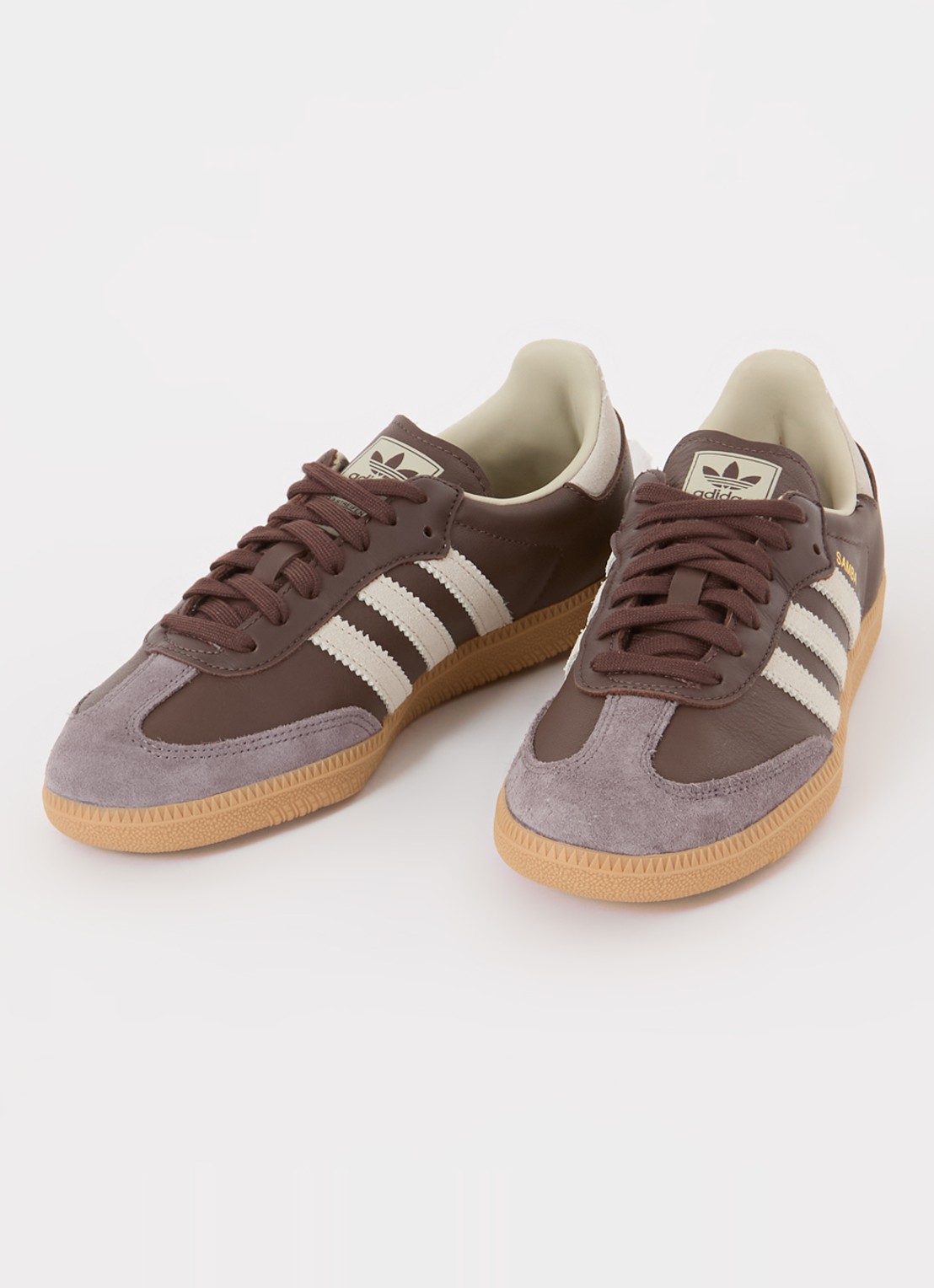 Adidas Samba OG sneaker van leer met suède details  - detail 3 donkerbruin