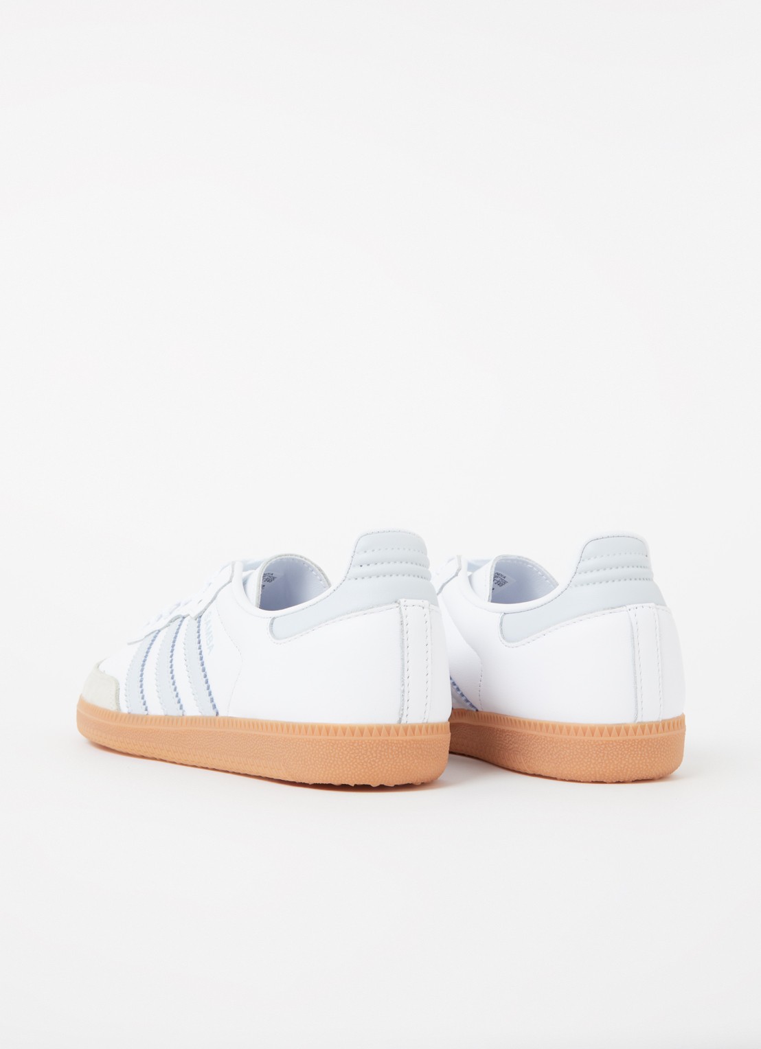 Adidas Samba OG sneaker van leer met suède details  - detail 3 lichtblauw