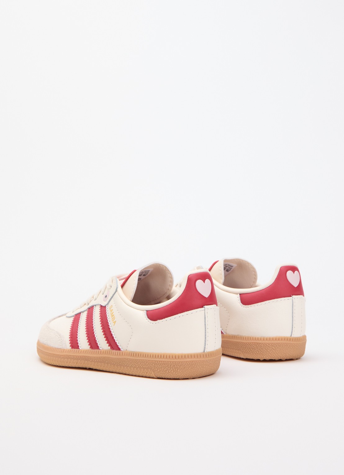 Adidas Samba OG sneaker van leer met suède details - achterkant creme