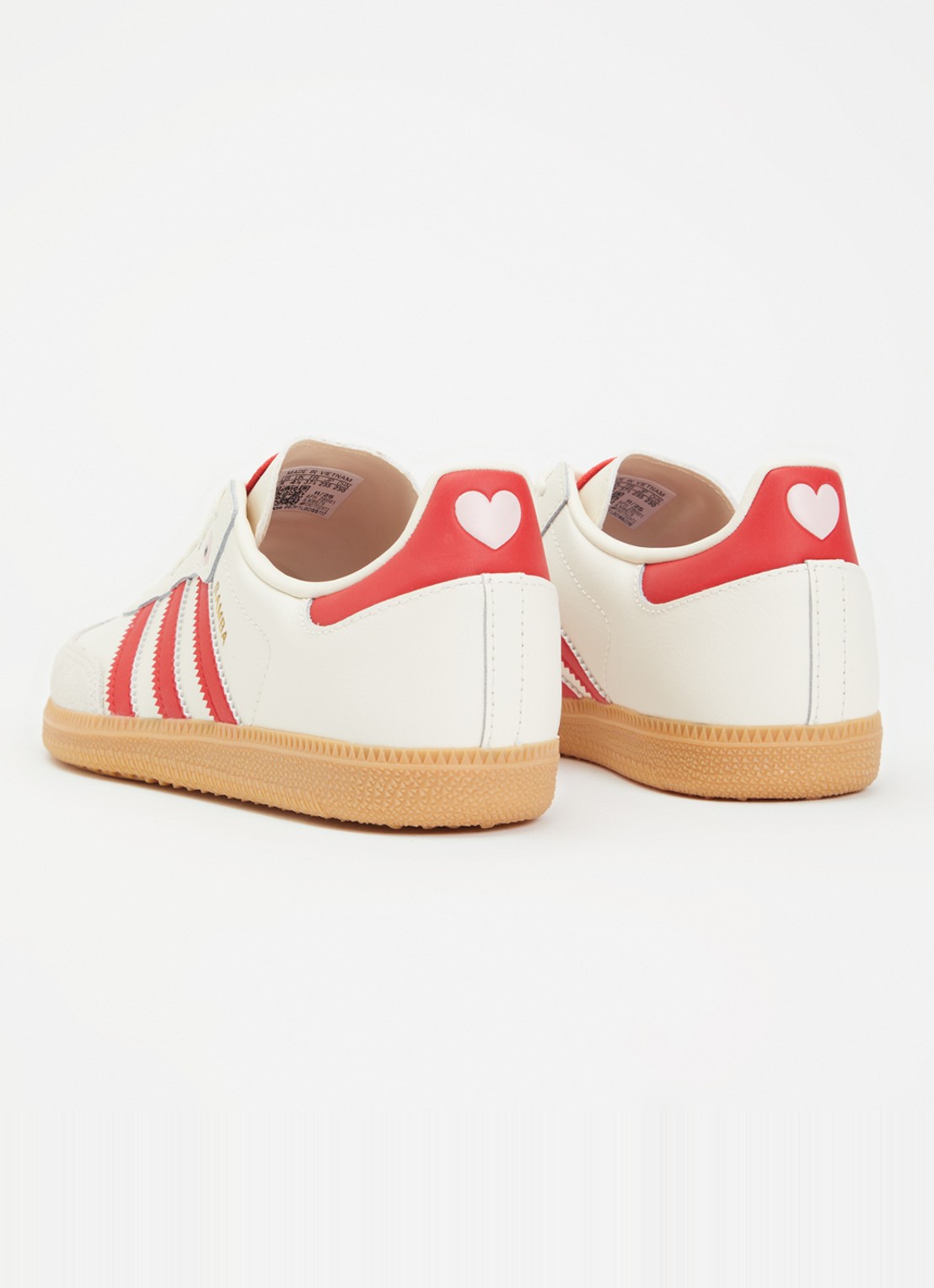 Adidas Samba OG sneaker van leer met suède details - achterkant 5 beige
