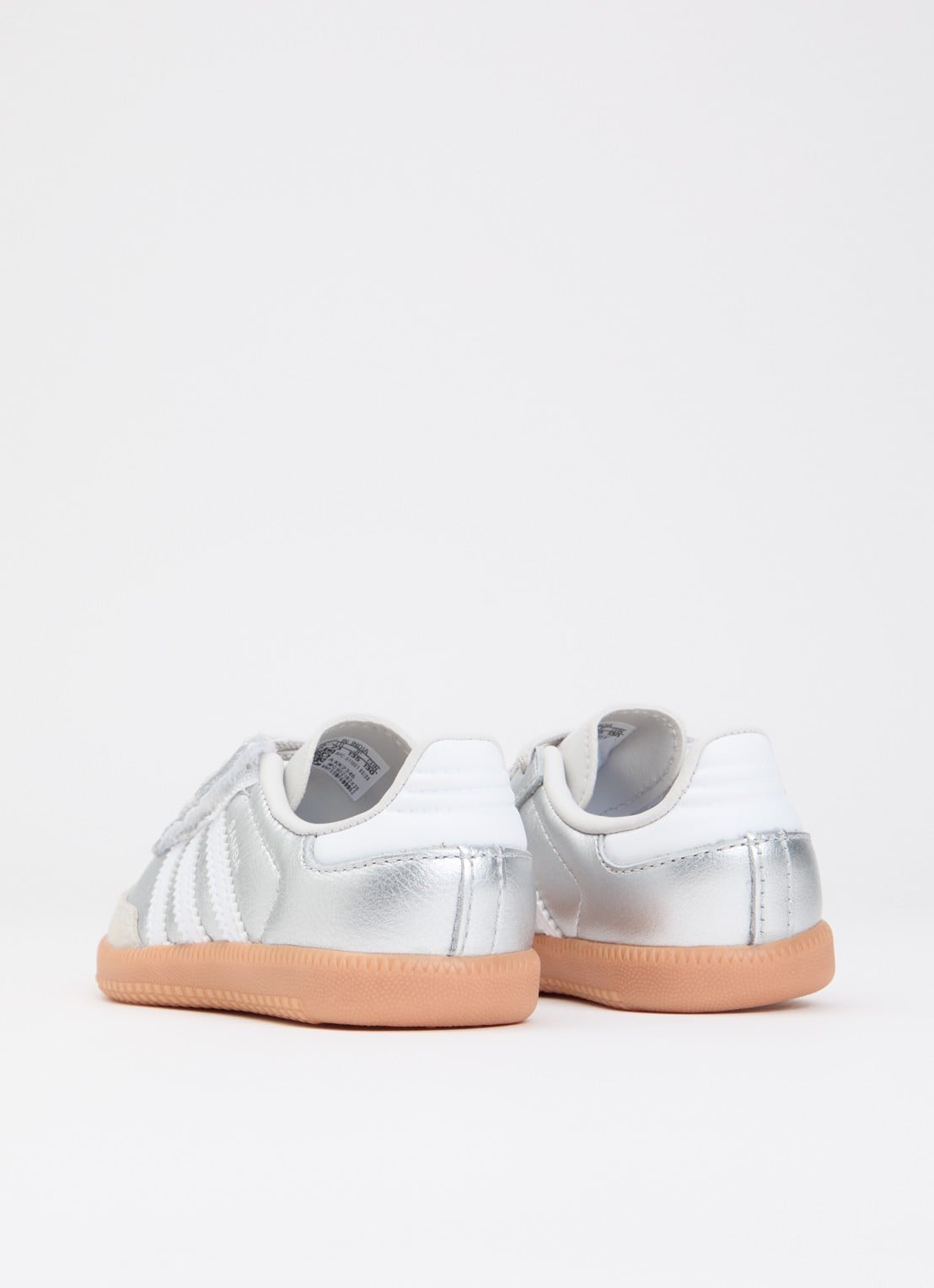 Adidas Samba OG sneaker van leer met suède details - achterkant zilver