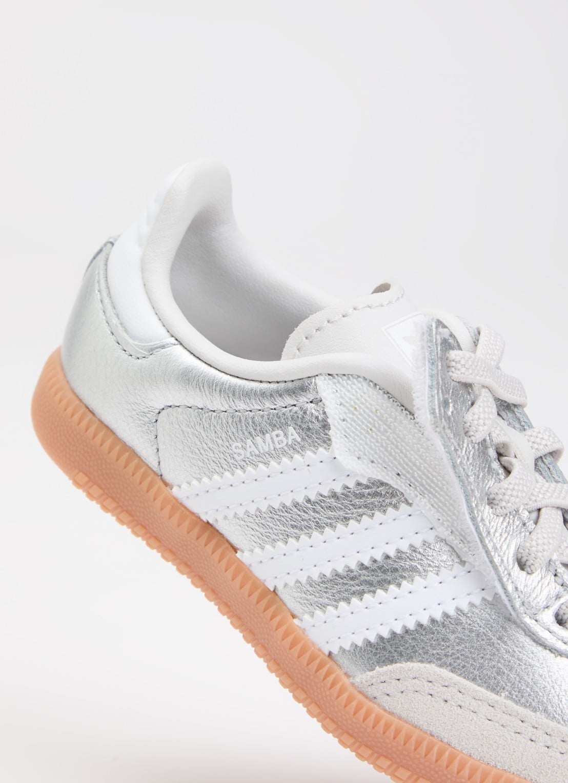 Adidas Samba OG sneaker van leer met suède details - detail 2 zilver