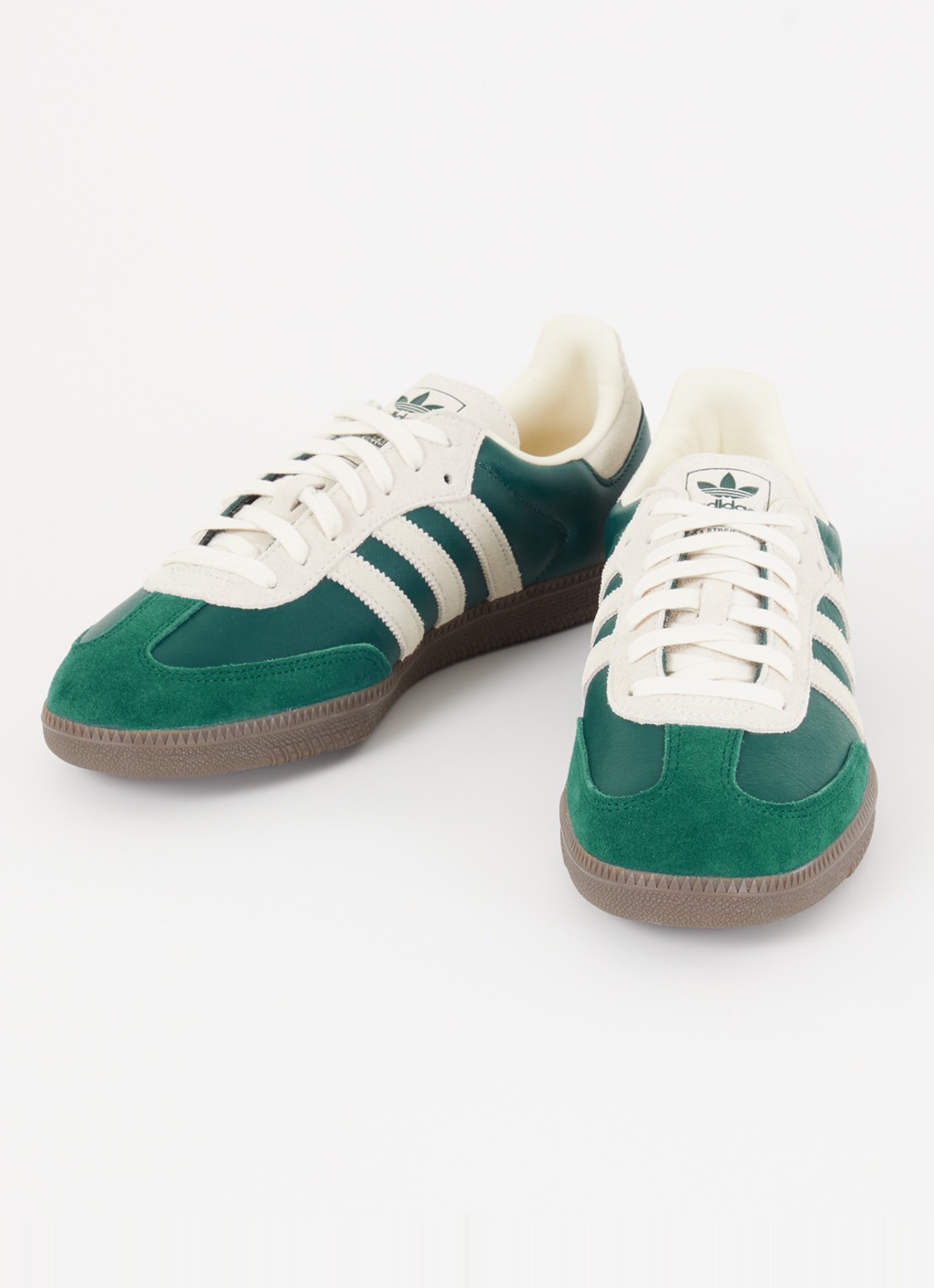 Adidas Samba OG sneaker van leer met suède details - detail 2 donkergroen