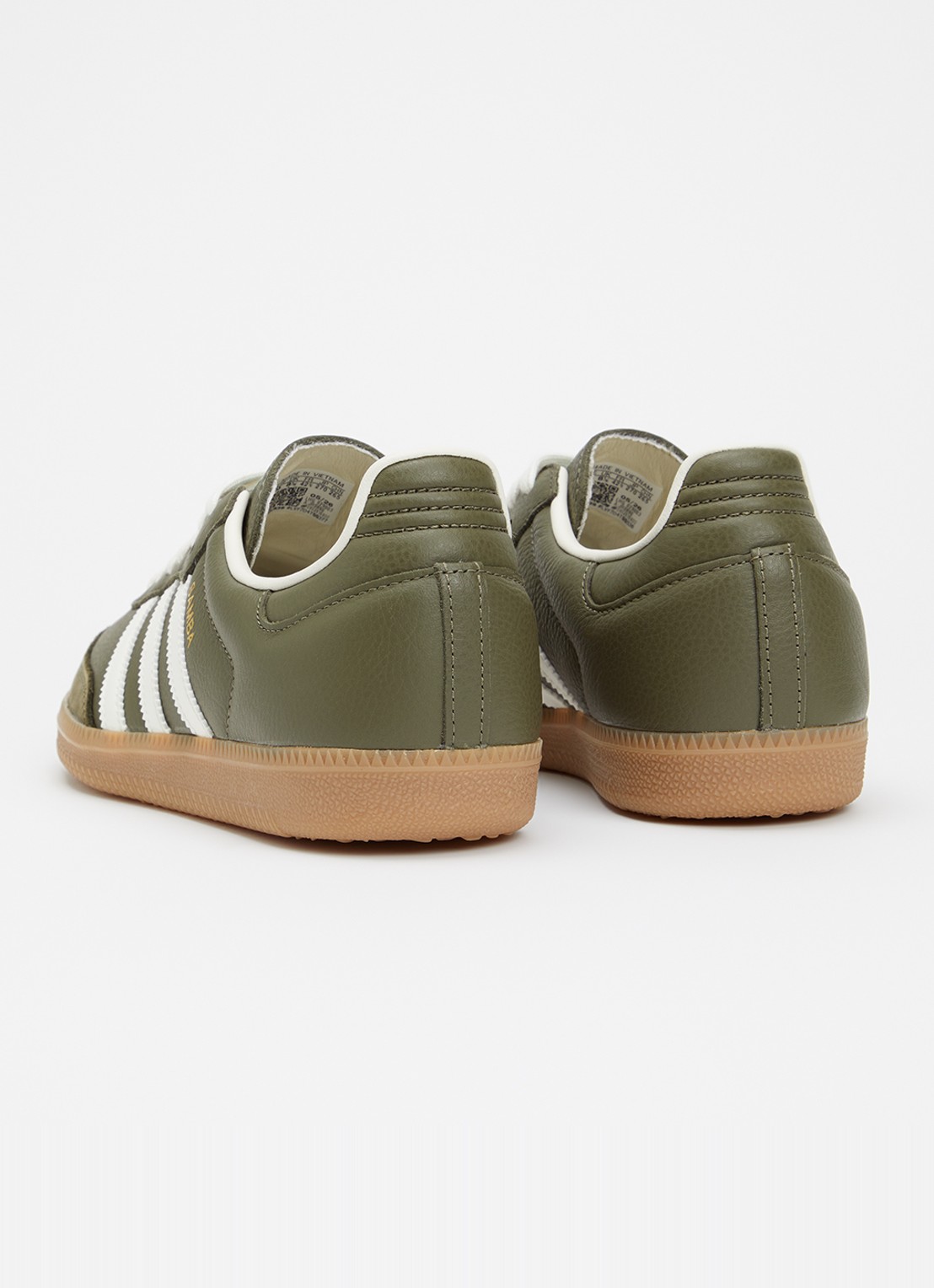 Adidas Samba OG sneaker van leer met suède details - achterkant 5 bronsgroen
