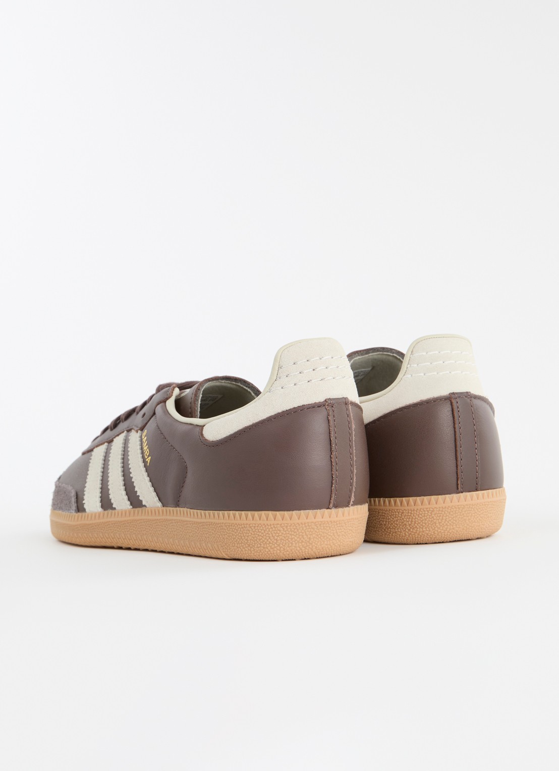 Adidas Samba OG sneaker van leer met suède details - achterkant 8 donkerbruin