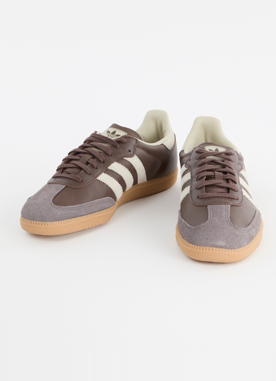 Adidas Samba OG sneaker van leer met suède details - detail 3 donkerbruin