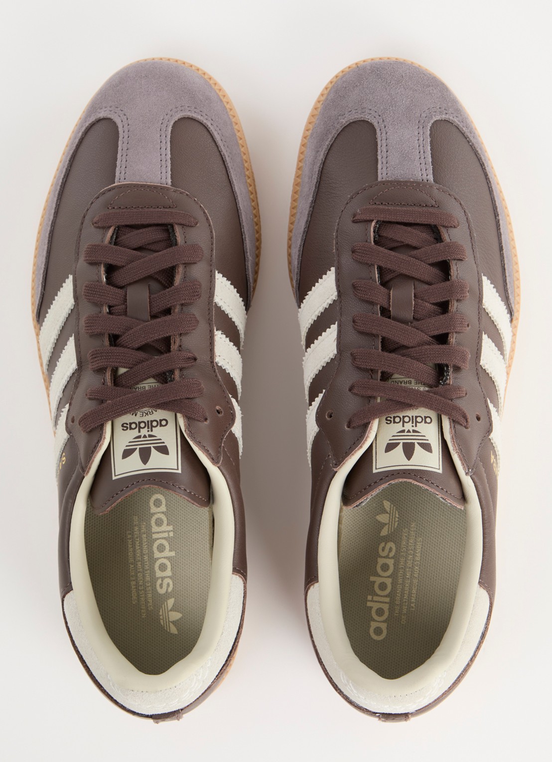 Adidas Samba OG sneaker van leer met suède details - detail 7 donkerbruin