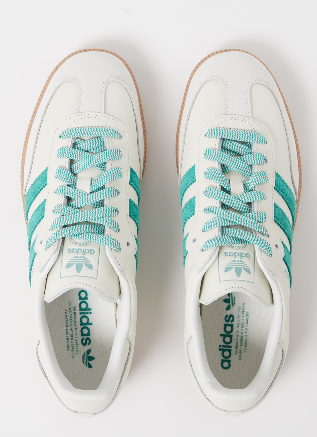 Adidas Samba OG sneaker van leer met suède details - detail 2 groen