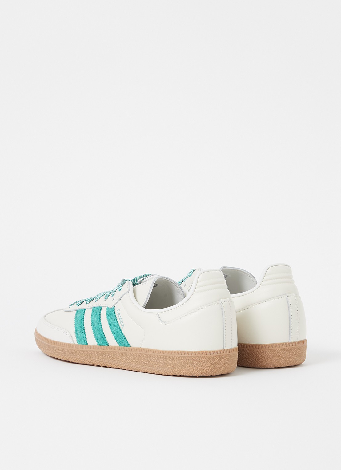 Adidas Samba OG sneaker van leer met suède details - achterkant 9 groen