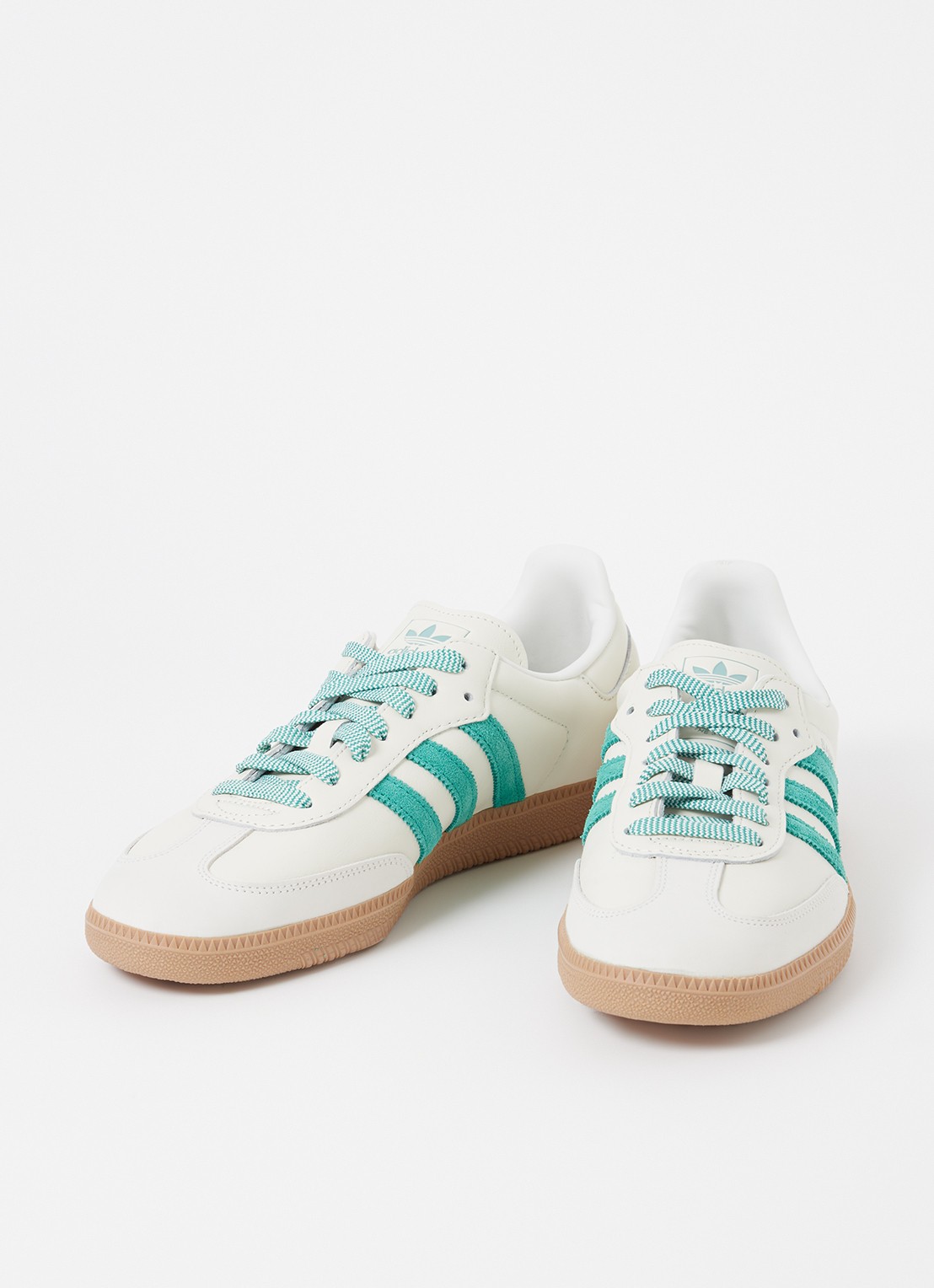 Adidas Samba OG sneaker van leer met suède details - detail 4 groen