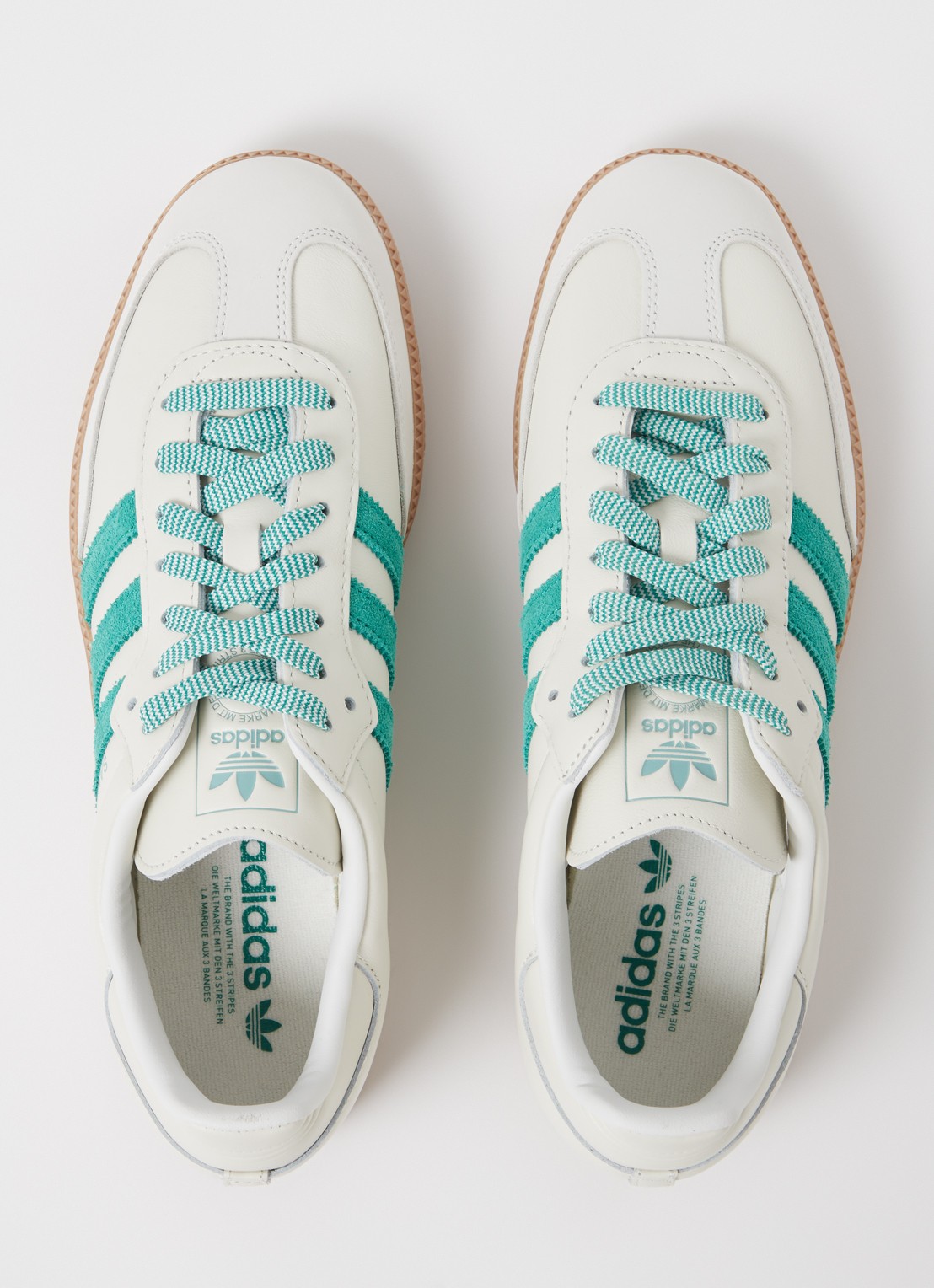 Adidas Samba OG sneaker van leer met suède details - detail 5 groen