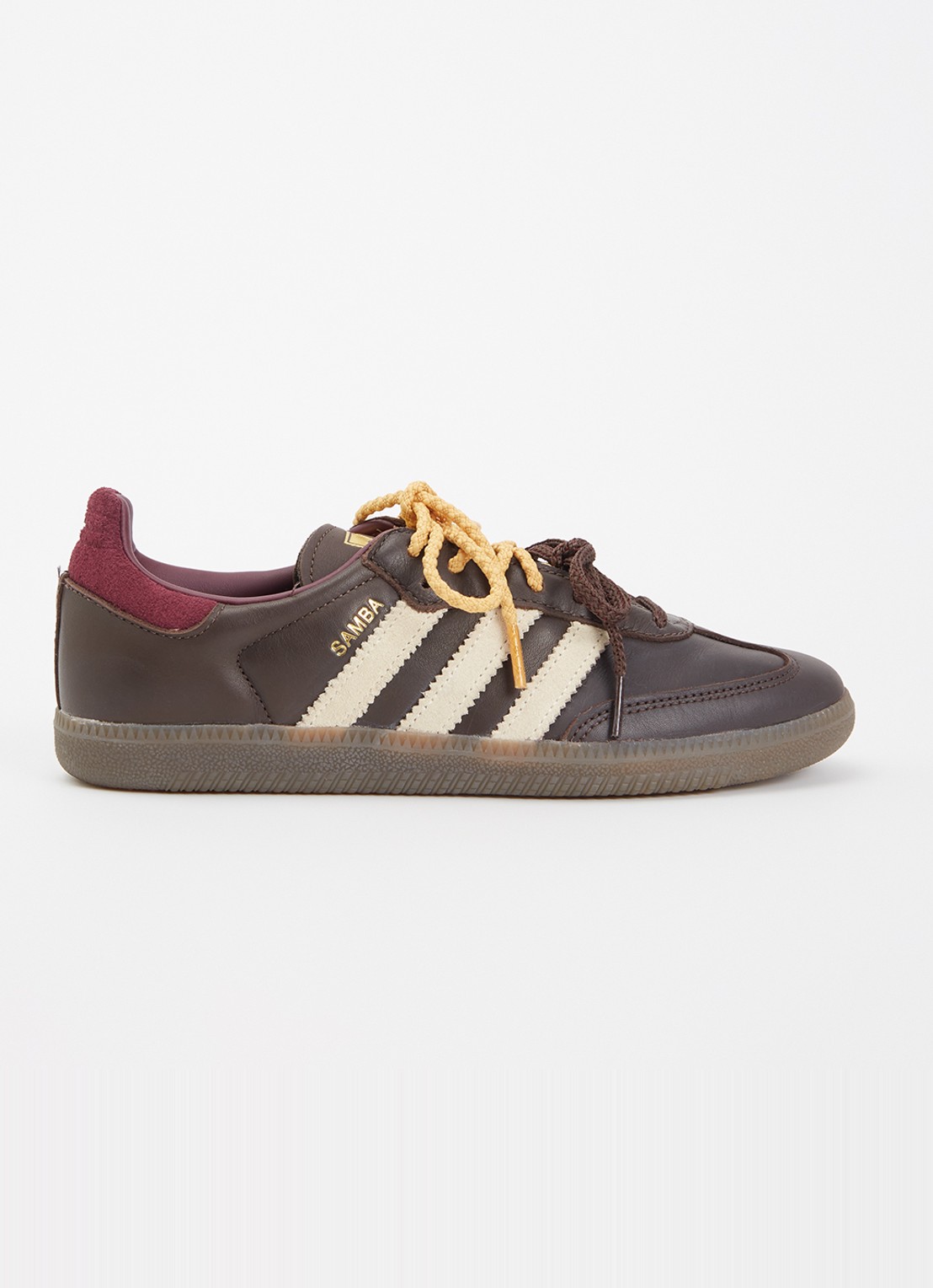 Adidas Samba OG sneaker van leer - voorkant donkerbruin