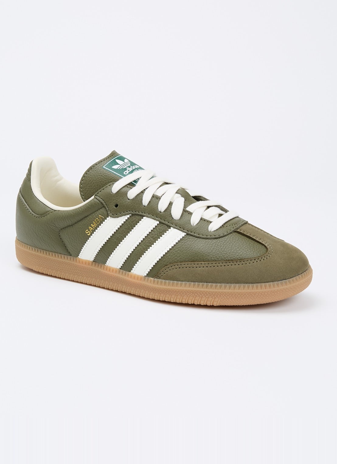 Adidas Samba OG sneaker van leer - voorkant groen