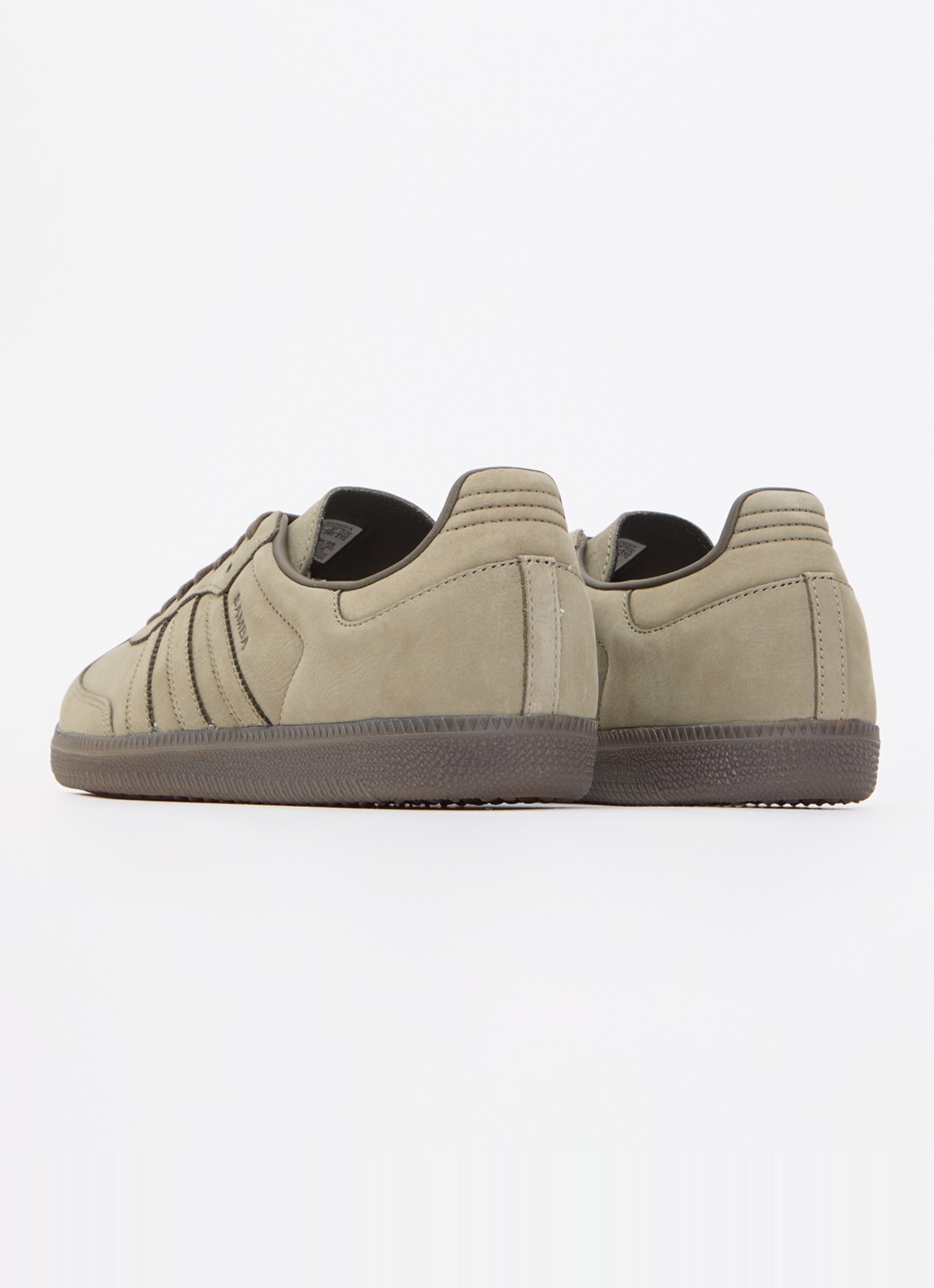 Adidas Samba OG sneaker van leer - achterkant bronsgroen