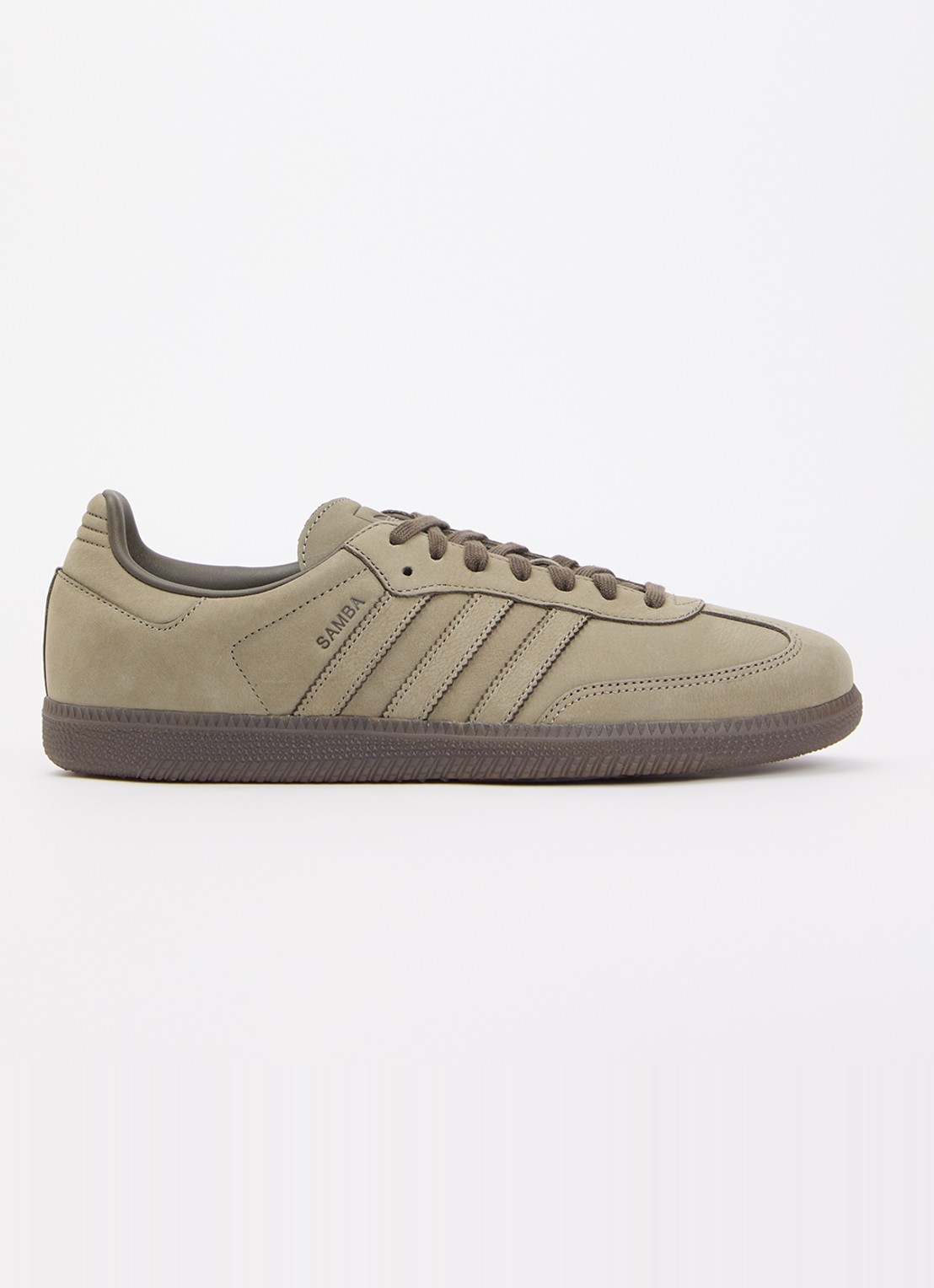 Adidas Samba OG sneaker van leer - voorkant 2 bronsgroen